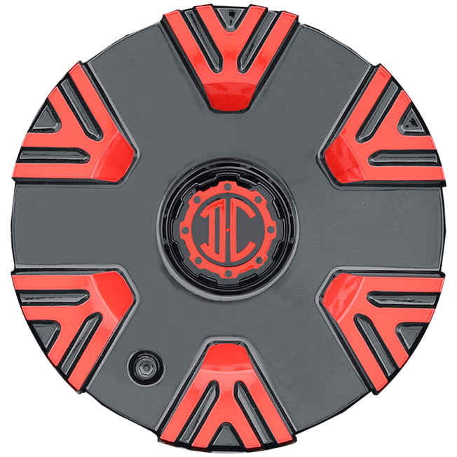 6 LUG NO.44 GLOSSY BLACK / RED MACHINED FACE