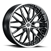 5 LUG NO49 GLOSSY BLACK / MACHINED FACE / CHROME LIP