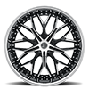 5 LUG NO49 GLOSSY BLACK / MACHINED FACE / CHROME LIP