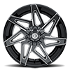 6 LUG NX-14 GLOSS BLACK MILLED