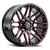 6 LUG NX-27 MIDNIGHT BLACK / RED MG MILLING