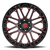 6 LUG NX-27 MIDNIGHT BLACK / RED MG MILLING