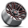 6 LUG NX-27 MIDNIGHT BLACK / RED MG MILLING