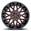 6 LUG NX-30 MIDNIGHT BLACK / RED MG MILLING
