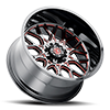 6 LUG NX-30 MIDNIGHT BLACK / RED MG MILLING
