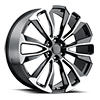6 LUG RT-26 GLOSSY BLACK / MACHINED FACE