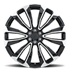 6 LUG RT-26 GLOSSY BLACK / MACHINED FACE