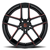 5 LUG NO.54 GLOSSY BLACK / RED MILL MACHINED