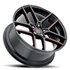 5 LUG NO.54 GLOSSY BLACK / RED MILL MACHINED