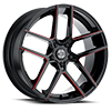 No54 Glossy Black / Red Mill Machined