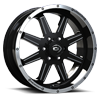 421 Cannibal Gloss Black Machined Lip Milled Spoke