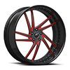 5 LUG VICE BLACK AND RED WITH BLACK LIP