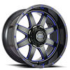 804 Gloss Black Blue Milled