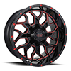 813 Gloss Black Red Milled