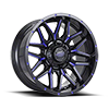 819 Gloss Black Blue Milled