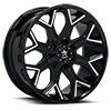 5 LUG 88R TRIBUTE GLOSS BLACK WITH MACHINED ACCENTS