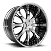 5 LUG AF153 CHROME WITH BLACK INSERTS