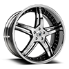 5 LUG AF162 CHROME AND BLACK WITH CHROME LIP
