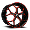 5 LUG AF164 BLACK AND RED