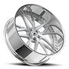 5 LUG IKON BRUSHED CENTER CHROME LIP