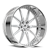 5 LUG TRACKSTER BRUSHED CENTER CHROME LIP