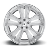 5 LUG ARCH - FO240 BRUSHED FACE W/ POLISHED FLUTES GLOSS CLEAR