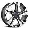 5 LUG REPLICA 298 GLOSS BLACK MACHINED FACE