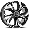 5 LUG REPLICA 309 GLOSS BLACK MACHINED FACE