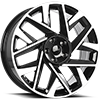 5 LUG REPLICA 311 GLOSS BLACK MACHINED FACE