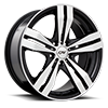 5 LUG TARGET GLOSS BLACK MACHINED FACE