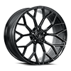 5 LUG PISTA GLOSS BLACK