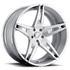 5 LUG F2.10 SATIN CENTER, CHROME LIP
