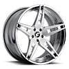5 LUG F2.10 SATIN/HIGH POLISHED CENTER, CHROME LIP