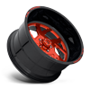 5 LUG FF51 - 5 LUG CANDY RED W/ GLOSS BLACK