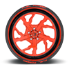 5 LUG FF51 - 5 LUG CANDY RED W/ GLOSS BLACK