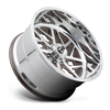 8 LUG FF51 - 8 LUG BRUSHED FACE W/ STONE GREY WINDOWS