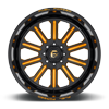 8 LUG FF60 GLOSS BLACK W/ GOLD ACCENTS