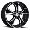 5 LUG RAVEN GLOSS BLACK WITH MACHINED FACE