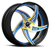 5 LUG FUMO CONCAVE BLUE AND YELLOW