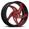 5 LUG FUMO CONCAVE RED AND BLACK