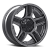 740 Manifold Gunmetal with Customizable Carbon Black Spoke Inserts
