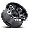 5 LUG 743 ARMOR GLOSS BLACK MILLED SPOKES