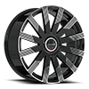 5 LUG BEIRUT GLOSS BLACK W/ MACHINED FACE & LIP