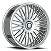6 LUG ARIA SILVER W/ MACHINED FACE AND LIP - 24IN