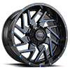 809 Gloss Black Candy Blue Milled