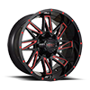 814 Gloss Black Red Milled