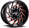 815 Gloss Black Red Milled