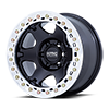 6 LUG KM238 VI BEADLOCK SATIN BLACK WITH MACHINED RING