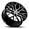 5 LUG KR01 GLOSSY BLACK MACHINED FACE