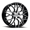 5 LUG KR01 GLOSSY BLACK MACHINED FACE